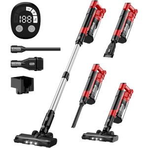 350W Cordless Vacuum Cleaner for Milwaukee M18 Battery, 35kPa Brushless Lightweight Stick Vacuum with 3 Mode Suction, 6 in 1 Stick Vacuum Cleaner with HEPA for Floor, Carpet, Car, Battery Not Included