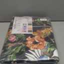 Vowkten Runner Rug for Kitchen 2'6"x8' Washable Rugs with Rubber Backing Soft Floral Bird Magpies Floral Animal Carpet Runner for Kitchen, Laundry, Bedroom, Bathroom (Black)