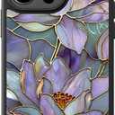 FUNMIKO for iPhone 14 Pro Max Case Military-Grade Protection & Wireless Charging - Trendy Floral Design for Women Girls, Non-Slip Matte Phone Cover with Shockproof Corners - Dreamy Lotus
