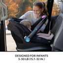 Evenflo LiteMax NXT Rear-Facing Lightweight Preemie and Infant Car Seat 3-30lbs with SensorySoothe. Easy Install with Base (Agate) MFD: 11-13-25