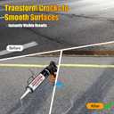 Concrete Crack Repair Sealant, Crack Joint Filler, Waterproof Self-Leveling Concrete Repair Sealant for Sealing Horizontal Surfaces Expansion Joints, 10.1 fl. oz (6 Pack, Gray)