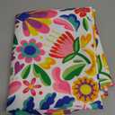 Horaldaily Mexico Tablecloth 52x70 Inch Rectangular, Halloween Cinco De Mayo Fiesta White Washable Seasonal Table Cover for Party Picnic Dinner Decor