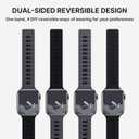 Bandletic Compatible with Apple Watch Bands for Men Women, Double Sided Reversible Magnetic Silicone Sport Watchband for iWatch 42mm(Series 11/10), 41mm(9/8/7), 40mm(SE3/SE2/SE/6/5/4), 38mm(3/2/1)
