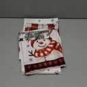 Red Xmas Tree Snowman Christmas Kitchen Towels Dish Towels, 18x26 Inch Farmhouse Holiday Bird Winter Decoration Cleaning Set of 4