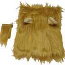 Golden Retriever Dog Cat Funny Cute Cute Wig Lion Head Hat (Light brown + tail)