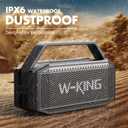 W-KING Loud Bluetooth Speaker, 100W Max IPX6 Portable Outdoor Speakers Bluetooth Wireless/60W Deep Bass Radiator/2 Subwoofer/2 Pairing/40H/TF/AUX/EQ, IPX6 Party Big Large Waterproof Speaker Boombox