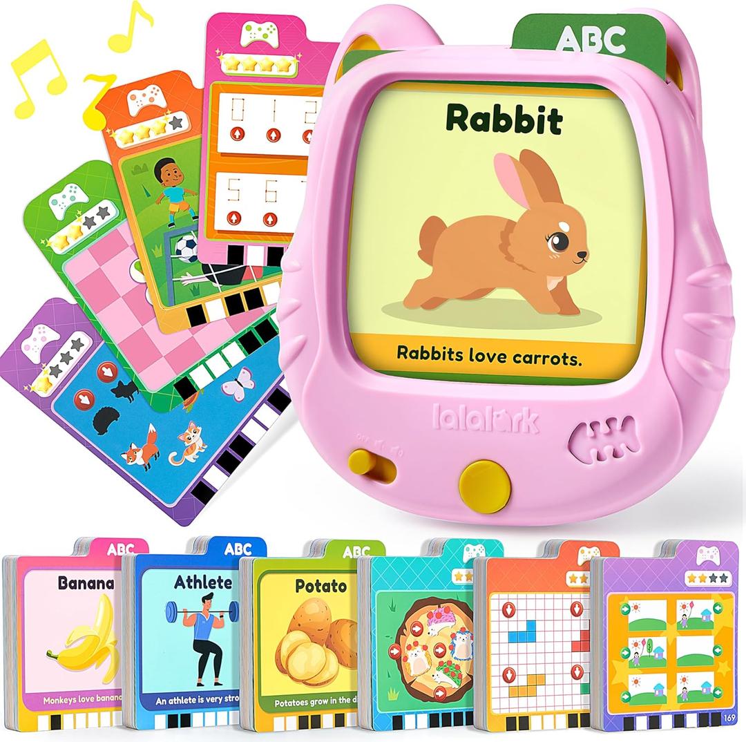 lalalark Talking Flash Cards for Kids 3 4 5 Year Old, Toddler Learning Toys with 136 Sight Words & 64 Games, Montessori Educational Toy for Kids, Preschool Learning Activities, Boys Girls Gifts