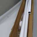 White Tension Curtain Rod 51-126 Inch, Long Curtain Rod No Drilling for Window or Bathroom Patio, Outdoor Tension Rod for Patio, Easy to Install, Never Rust, Rod Diameter 1.26 Inches-White
