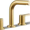 KOHLER K-33592-4K-2MB Elate® Widespread Bathroom Sink Faucet, Durable Brass Bathroom Faucets, Sleek Finish, 1.0 GPM, Vibrant Brushed Moderne Brass
