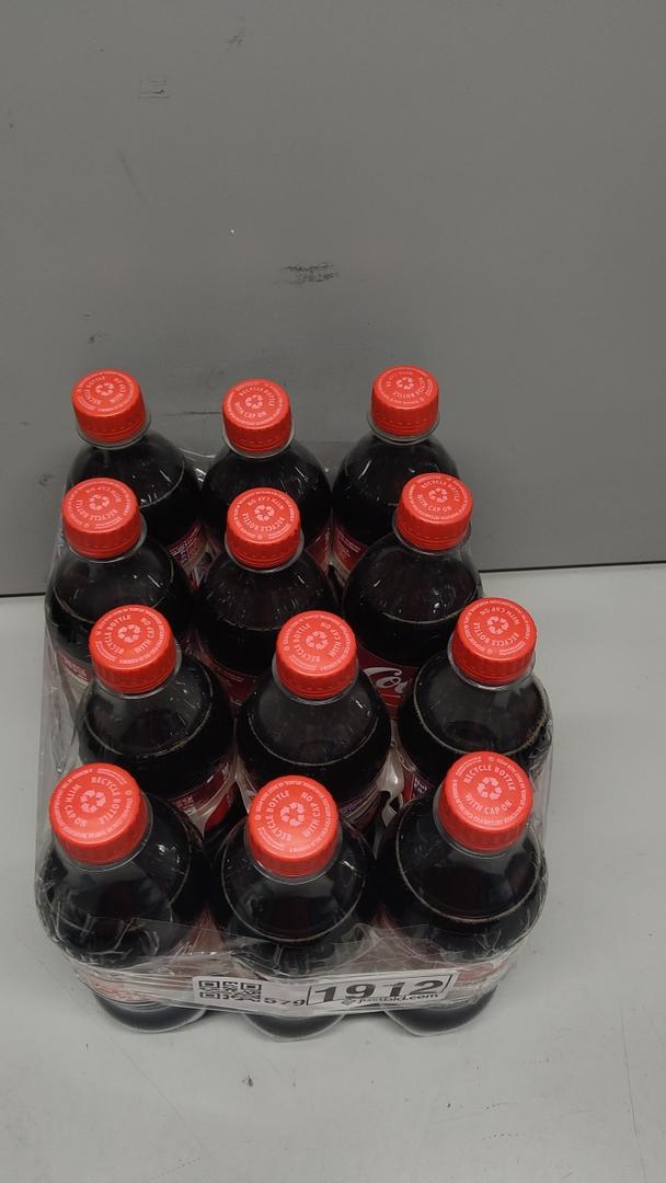 Coca-Cola Soda Soft Drinks, 16.9 fl oz Bottles, 12 Pack - Classic Cola Soft Drink Pack, Best By: AUG 25 2025