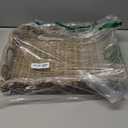 StorageWorks Rectangle Wicker Scalloped Tray, Rattan Serving Trays with Handles, Seagrass Basket for Decorative & Organizing, 15.75" L x 11.5" W x 2.75" H