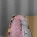 Portable Baby Swing, Pink Electric Infant Swing with 5 Speed Levels, 6 Songs & Timer  Battery-Powered Only (No Batteries Included) Pink and White