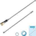 All-Metal RV Black Tank Cleaning Wand,360 Degree Swivel Adapter,Powerful Nozzles Easy Clean Dirt and Grime