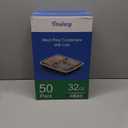 50 Pack (100-Piece) 32 oz Meal Prep Containers Reusable with Lids 3-Compartment, To Go Take Out Plastic Food Storage Containers, Sturdy Leakproof Food Safe, Microwave Freezer Dishwasher Safe, Black