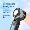 Rican Handheld Portable Fan with Cooling,1-100 Speeds,3 IN 1 Neck/Desk/Hand Held Fan Rechargeable USB Personal Small Mini Pocket Turbo Fans for Travel,Gifts for Women Camping Outdoor (Black(Foldable Style))