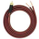 Yuchenfeng Gold-Plated RCA to Bare Wire Speaker Cable - 14AWG OFC Copper Audio Cable for Subwoofers, Amps & Home Theater, Dual PVC Shielded, Zero-Noise (10FT 1PCS)