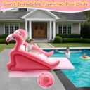 Seenelling 98 Inch Giant Inflatable Flamingo Pool Slide for Kids & Adults, Swimming Pool Play Center Inflatable Water Slide for Inground Above Ground Pools, Summer Backyard Parties for Kids & Adults