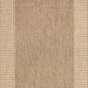Nuloom Asha Light Brown/Ivory, 2' x 3', Casual, Striped Border, Soft and Cozy, High Traffic, Stain Resistant, Easy Clean, Durable Area Rug for Indoor/Outdoor Patio, Deck, Porch, Garden, Courtyard