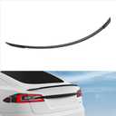 BASENOR 2022-2026 Tesla Model S Performance Spoiler ABS Material Rear Spoiler Wing OEM (Matte Carbon Fiber) Rear Trunk Lip [Proprietary Design] Model S Pro Accessories