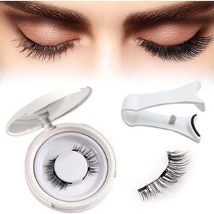 Magnetic Eyelashes with Applicator, 2 Pairs Reusable Magnetic Eyelashes, No Glue Needed False Lashes Natural Look, Easy to Wear and Remove (Magnetics eyelashes kit style #02)