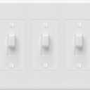 TayMac 2673W 3-Gang MASQUE Decorator Cover, Toggle, White