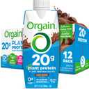 Orgain Organic Vegan Protein Shake, Creamy Chocolate - 20g Plant Based Protein, Ready to Drink, Fruits & Vegetables, Gluten Free, Kosher, No Soy or Dairy Ingredients, 11 Fl Oz (Pack of 12) (EXP 06/09/27)