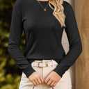 Dokotoo Sweaters for Women Long Sleeve Wool Blend Crewneck Diamond Hollow Out Lightweight Soft Fall Pullover Sweater Tops (Black)