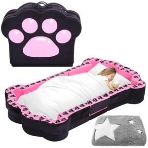 whiffee Portable Toddler Floor Bed,Foldable Toddler Travel Bed with Washable Cover for Kids,Soft and Safe