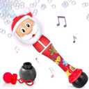ArtCreativity Light Up Christmas Santa Bubble Wand for Kids, Xmas Gifts for Kids, 14" Bubble Blower with Light & Sound, Bubbles for Toddlers, Christmas Goodie Bag Stocking Stuffers for Toddlers