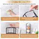 2 Pcs 4 Tier Shower Caddy Bar Soap Holder Self Draining Soap Dish Caddy Stainless Steel Holder for Shampoo Wall Mounted Soap Holder for Bathroom and Kitchen Sink Accessories, No Drilling