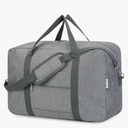 Foldable Carry on Luggage 22x14x9 Airline Approved Duffle Bag for Travel Packable Duffel Bag for Traveling Airplane for Women and Men 40L (Grey (With Shoulder Strap), Grey