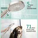 SR SUN RISE Filtered Shower Head with Handheld High Pressure 9 Spray Mode Showerhead Detachable Shower Head Water Softener Filters Beads for Hard Water Remove Chlorine 4 Filters Brushed Nickel