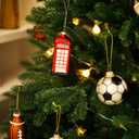 Amanman Blown Glass Ornaments for Christmas Tree Rugby Glass Christmas Ornaments 2024