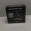 OVENTE Electric Panini Press Grill with Nonstick Plates, LED Indicator Lights, Thermostat Control, Cool Touch Handle, Compact Sandwich Maker Perfect for Cooking Breakfast, Snacks & More, Black GP0401B