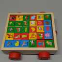 Atoylink ABC Wooden Building Blocks for Toddlers 1-3, 30 Pcs Alphabet & Number Stacking Toys with Storage Pull Toy Car Learning & Education Montessori Toys for 1 2 3 Year Old Baby Boy Girl Gifts