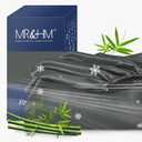 MR&HM California King Fitted Sheet, Ultra-Soft Rayon Derived from Bamboo & Polyester Blend, Silky & Breathable, 15" Deep Pocket with Elastic Straps, Cooling Fitted Sheet for Hot Sleepers, Dark Grey