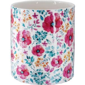 Kitchen Utensil Holder,7.2″Extra Large Stable Pattern Ceramic Utensil Crock,Utensil Organizer for Countertop,Kitchen Decor,Utensil Holder for Housewarming,Wedding Gift (Purple Red)