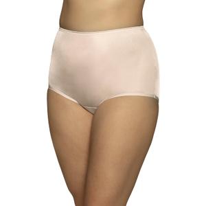 Vanity Fair Women's High Waisted Underwear, Full Coverage Ladies Panties, Perfectly Yours Briefs (10, Nylon - Fawn)