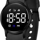 BEN NEVIS Kids Watch for Boys Girls Waterproof Digital Watch for Kids with Pedometer, Vibration Alarm Clock, Stopwatch, Calendar, No App for Ages 5-18 (01-Black)