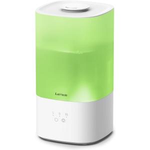 LasVacde 2.5L Humidifiers for Bedroom, Top Fill Cool Mist Humidifiers for Large Room, Easy to Fill & Clean, 30H Runtime, 28dB Quiet Air Humidifier for Plants, Baby Nursery with Night Light