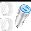 【MFi Certified】iPhone 16 Fast Car Charger, BARMASO 4.8A Dual USB Car Power Cigarette Lighter USB-C Fast Car Charging with 2Pack Type-C Cable for iPhone 16 Pro Max/15 Pro/Galaxy S24/S23/Pixel/iPad Pro2pcs