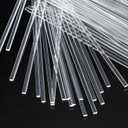 Beeveer 100 Pcs 12" Flat Clear Sticks for Cake Toppers Acrylic Candy Cake Pops Sticks Lollipop Reusable Candy Rods for DIY Cupcake Chocolate Cookie Dessert Decorations