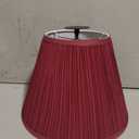 Aspen Creative 33052, Hardback Empire Transitional Spider Lamp Shade, Mushroom Pleated Burgundy, 7" Top x 13" Bottom x 10" Slant