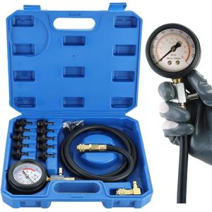 Oil Pressure Tester Tool | 0-140 PSI Oil Pressure Gauge kit Pressure Test Diagnostic Tools Engine Oil Pressure Diagnostic Tester Tool kit with Hose Adapters for Cars ATVs Trucks Use