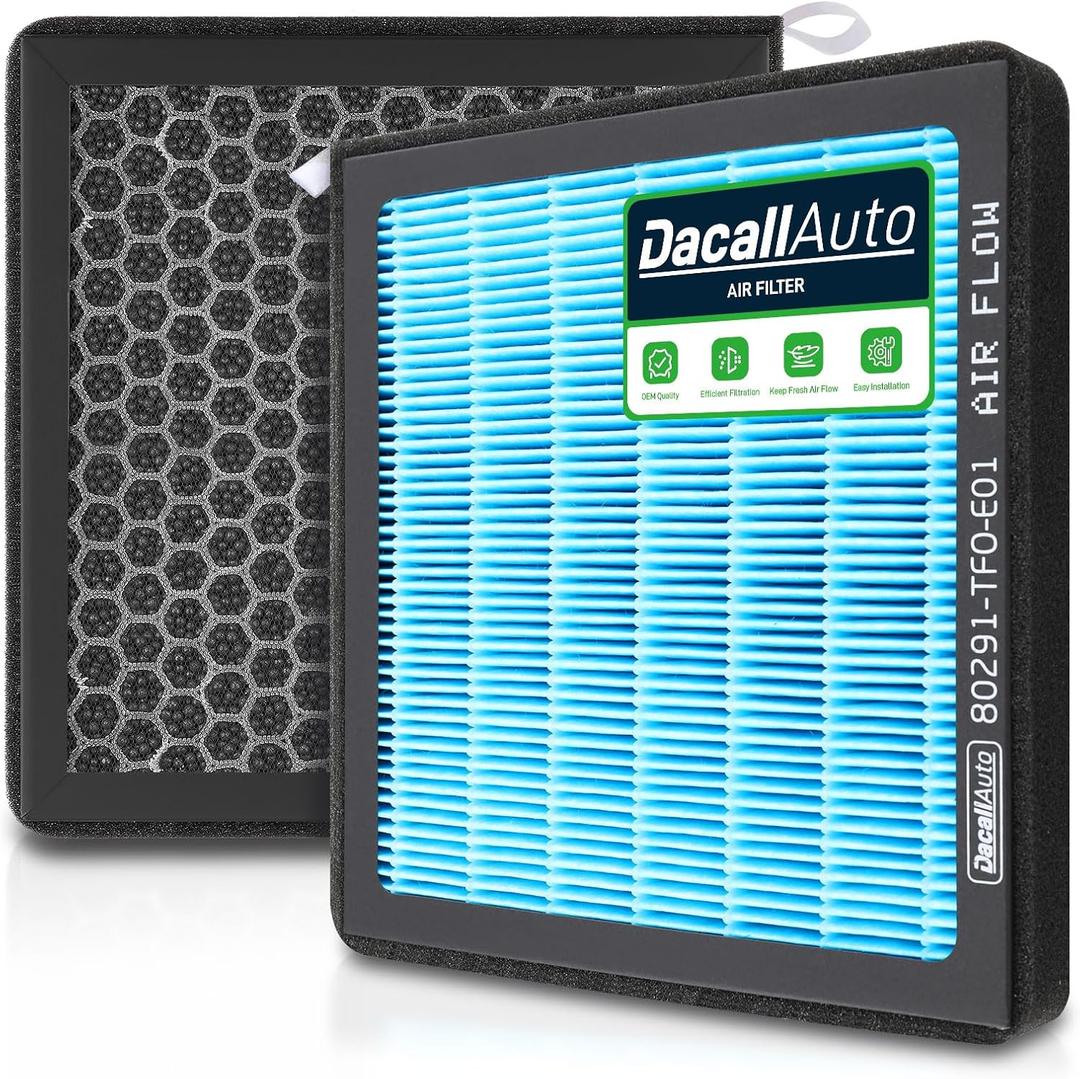 CF11182 HEPA Cabin Air Filter With Activated Carbon for Acura Integra, ADX, MDX, RDX, TLX; for Honda Accord, Civic, Clarity, CR-V, CR-Z, Fit, Insight, Odyssey. Replace CP182, 80292-TF0-G01