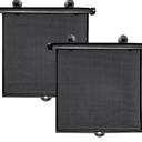 2 Pack Window Sun Shades Retractable Car Curtains Window Covers Protect Baby Kids Sun Shade for Car Window UV and Sun Glare Protection Accessories 18" x 20" (Large)