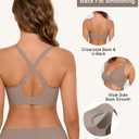 Wireless Bras for Women Bralettes - Womens Seamless Low Cut Deep V Bra No Underwire Padded Tshirt Bras (S)