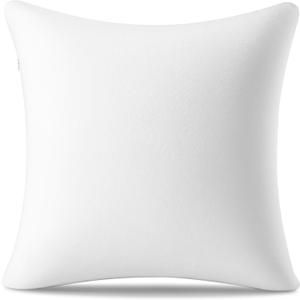 AM AEROMAX 22 22 Throw Pillow Memory Foam Pillow Insert - Square Accent Pillow for Decorative Cushion Bed Couch Sofa - Non-Deforming Over Time (White)