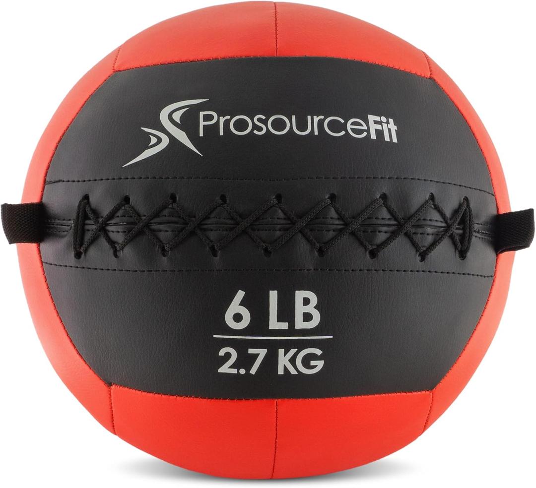 ProSource Soft Medicine Balls for CrossFit Wall Ball and Full Body Dynamic Exercises, Color-Coded Weights: 6, 8, 10, 14, 20, 25 lb.