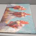 Rooster Canvas Wall Art Farmhouse Chicken Picture Wall Art Funny Animal Artwork Painting Prints for Living Room Decor Framed(Animal-1,16x24inch (40x60cm))